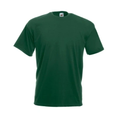 Image of Fruit of the Loom Mens Super Premium Short Sleeve Crew Neck T Shirt (3XL) (Bottle Green)
