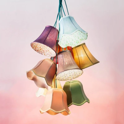 Image of Kare Design Pendant Lamp Saloon Flowers, multicoloured, 110x60x60cm, light bulb not included, 9 lampshades