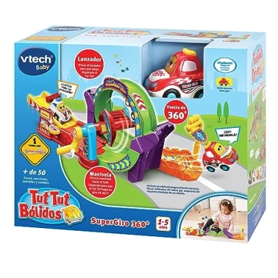 Image of VTech TTB Superturn 360º Tracks Cars Looping Tut (3480 534922), Assorted Colour/Model