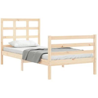 Image of vidaXL Bed Frame without Mattress Small Single Solid Wood Pine