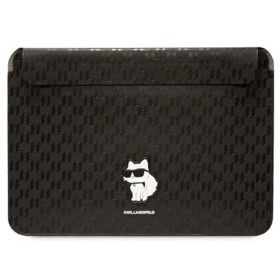 Image of Karl Lagerfeld Sleeve KLCS14SAKHPCK 14&quot; Black Saffiano Monogram Choupette