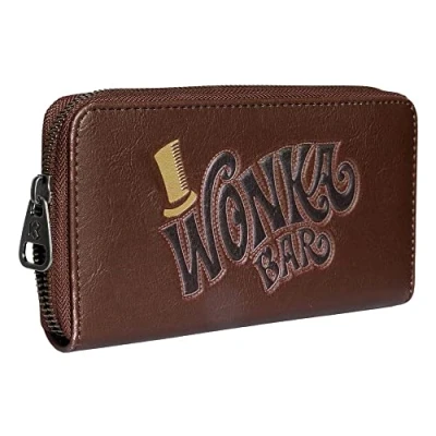 Image of Willy Wonka Charlie and the Chocolate Factory Choco Essential Wallet, Brown, 19 x 10 cm