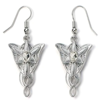 Image of The Lord of Rings Evenstar Drop Earrings, Silver, LRE00003