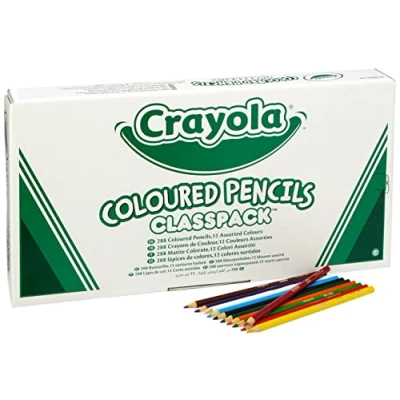 Image of CRAYOLA Colouring Pencils Assorted Colours (Pack of 288) Perfect for School Classrooms