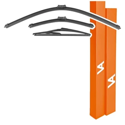 Image of VIA ALBION® Wiper Blades for KIA VENGA (2010 2019) All Weather Front &amp; Rear Wipers Set