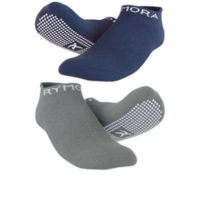 Image of Rymora Non Slip Grip Socks Pilates Yoga for Women Anti Sock Gym Grippy Ankle