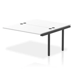 Image of Impulse Bench B2B Ext Kit 1400 Black Frame Office Desk White