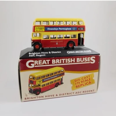 Image of Seven Secrets AEC Regent Brighton Hove &amp; District British Bus Atlas Model with Box SCALE 1/76 JB10