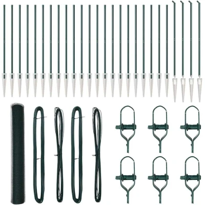 Image of vidaXL Hexagon Fence Green 1.4x50 m Steel