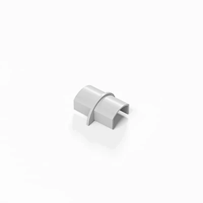 Image of D Line Smooth Fit Micro+ Connector White Join 2 lengths of 20x10mm Trunking on flat surface 1 Pack, (Micro+)