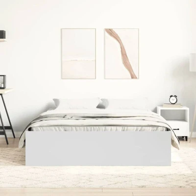 Image of vidaXL Bed Frame without Mattress White 160x200 cm