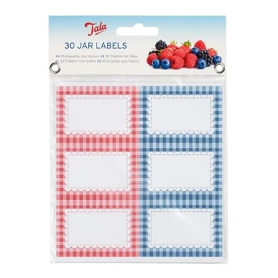 Image of Tala Everyday Gingham Preserving Labels Pack of 30