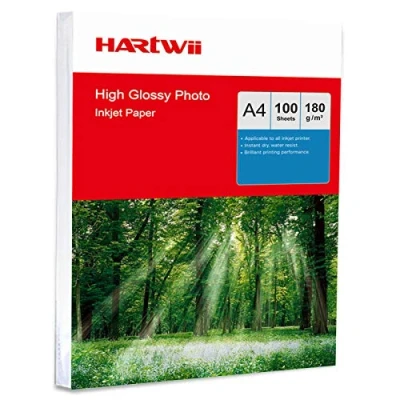 Image of Hartwii A4 180Gsm 100 1000 Sheets High Glossy Photo Paper Inkjet for Printing