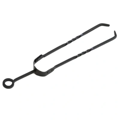 Image of Trendi 18&quot; Fireplace Tong Heavy Duty Wrought Iron Steel Fire Tool Rustproof Tongs for Pit, Fireplace, Campfire, BBQ, Indoor &amp; Outdoor Use Black
