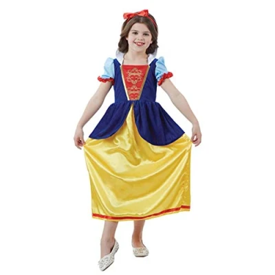 Image of Fun Shack World Book Day Costumes for Girls, Snow Princess Dress, Fairytale Costume Girls Large