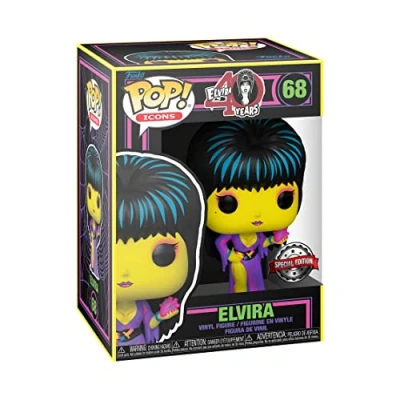 Image of Elvira: Mistress of The Dark Elvira Blacklight Pop! Vinyl Figure