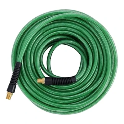 Image of Metabo HPT Air Hose 1/4 Inch x 100 Ft Professional Grade Polyurethane 300 PSI 19413QPM, Green