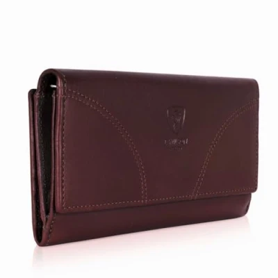 Image of J. Wilson London RFID Blocking Ladies Designer Quality Soft Sheep Leather Purse Wallet (Brown_)