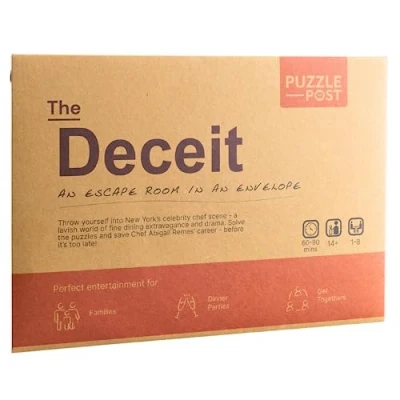 Image of Unique Escape Room In An Envelope Great For Groups Families &amp; Friends Perfect Games Night A Box Puzzle Mystery Game The Deceit