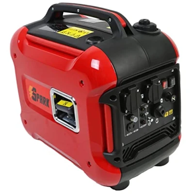 Image of Spark Petrol Inverter Generator W2000i, 1.6 KW, Low Noise UK Plugs Red