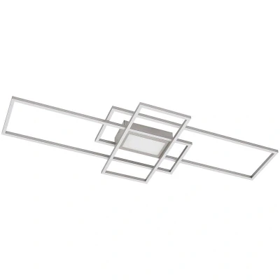 Image of Lindby LED ceiling light Caitlin, nickel, metal, 105cm
