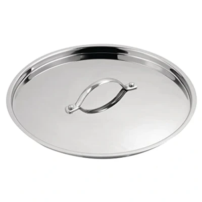 Image of Vogue Tri Wall Lid 11 In Heavy Duty Stainless Steel Cover Top