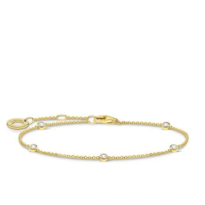 Image of THOMAS SABO bracelet white stones gold plated silver A1999 414 14 L19V