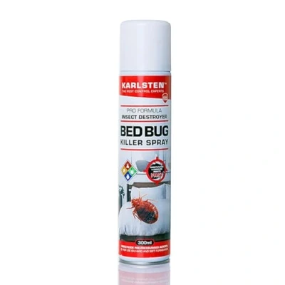 Image of Karlsten Bed Bug Killer Spray 300ml High Strength Elimination Of Resistant Bugs &amp; Dust Mites Control Kills In All Cycles Life Use on Mattresses, Soft Furnishings Around The Home