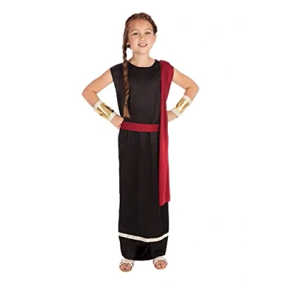 Image of Bristol Novelty CC206 Roman Girl Costume, Red, Age 8 10 Years Old