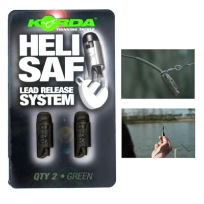 Image of Korda Heli Safe Lead Release System Groen Carp hooklink material