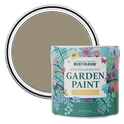 Image of Rust Oleum Brown Mould Resistant Garden Paint In Matt Finish Cafe Luxe 2.5L