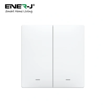 Image of Ener J 2 Gang Smart Push Button Mechanical Light Switch, No Neutral Needed, APP &amp; Voice Control
