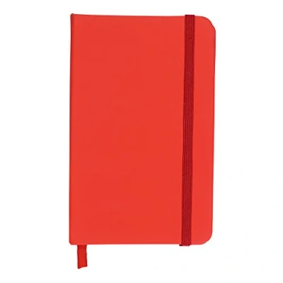Image of eBuyGB A5 Coloured Hardback Lined Paper Notebook, Red