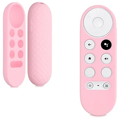 Image of kwmobile Case Compatible with Google Chromecast 2020 4K / 2022 HD Soft Silicone Cover for Remote Control Dusty Pink