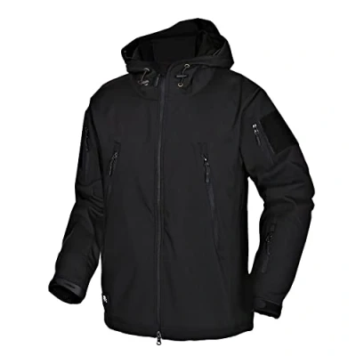 Image of Kelmon Men&#039;s Softshell Jacket Warm Fleece Waterproof Military Tactical Outdoor Windproof Functional with Multiple Pockets Hood Jackets Hunting Hiking