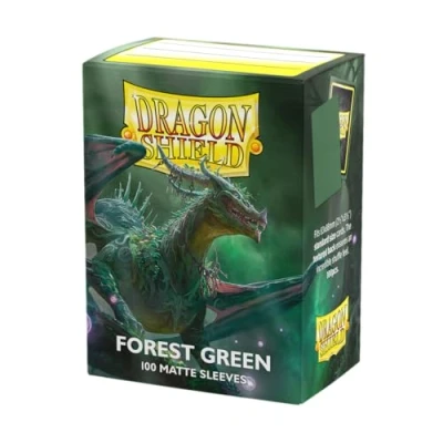 Image of Dragon Shield Sleeves Matte: Forest Green 100 CT MTG Card are Smooth &amp; Tough Compatible with Pokemon Magic The Gathering Cards