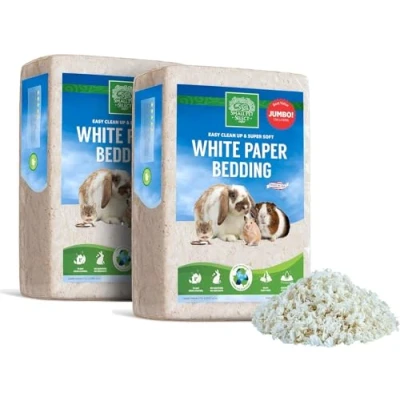 Image of Small PET SELECT White Paper Bedding 356L, Litter for Rabbit, Guinea Pig, Hamster, Bunny and Other Animals, Made in USA, 356L (178L 2 Pack)
