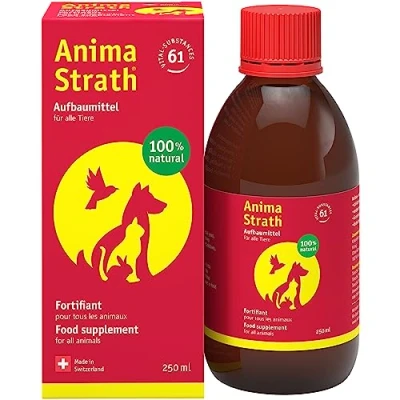 Image of Anima Strath Natural Herbal Yeast Liquid Vitamin Supplement for Dogs &amp; Cats Immunity Support Digestion Aid with 61 Vital Nutrients, Vitamins, Minerals, Amino Acids Prebiotic Qualities (250 ml)