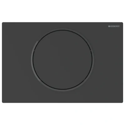 Image of Geberit Sigma10 Electronic Single Flush Plate Mains Operation With Bluetooth Matt Black (115.867.16.6)