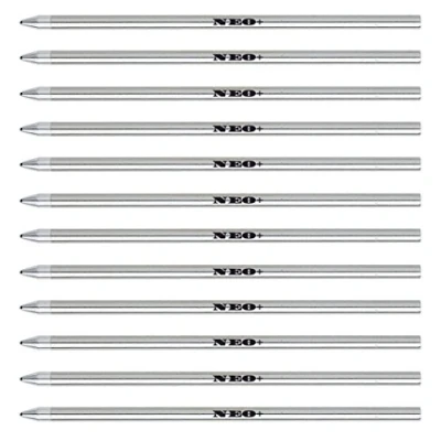 Image of Pack of 12 Mini Micro Pen Refills. Compatible with: Swarovski, Cross, Cartier®, Lamy, Faber Castell, Zebra, Tombow, Schneider, Schmidt, Parker, Pelikan, Monteverde, OHTO Pens (12 x RED Ink)