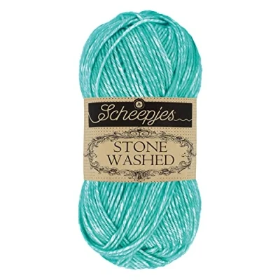 Image of Scheepjes Stone Washed 824 Turquoise Yarn 1x50g