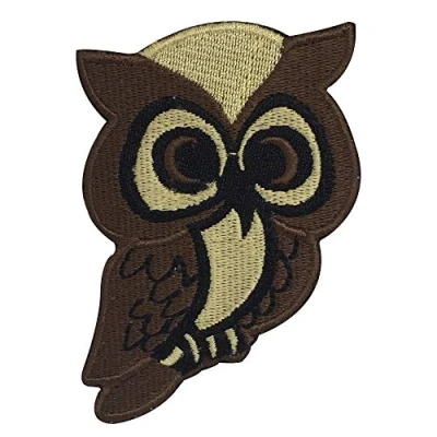 Image of Cute Owl Patch Iron On Sew Embroidery Badge Cartoon