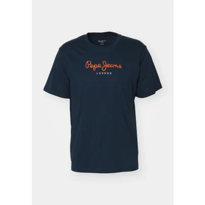Image of Pepe Jeans EGGO Print Tshirt, Men&#039;s, Size: Large, Dulwich blue