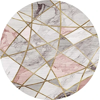 Image of Floor Protector Polycarbonate Gaming Mat Suitable for Medium Pile Carpet Water Resistant Chair Super Grip Yoga Mat,100cm Diameter,Pink