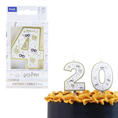 Image of PME Harry Potter Birthday Candle, Number 4, Gold