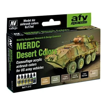 Image of Vallejo Model Air Set US MERDC Desert Colors,17 ml (Pack of 6)