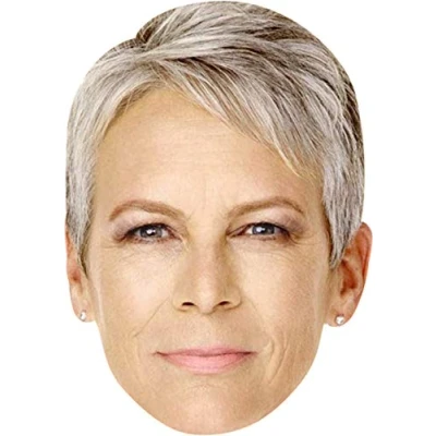 Image of FoxyPrinting Jamie Lee Curtis MH 2018 Celebrity Cardboard Party Face Mask Fancy Dress