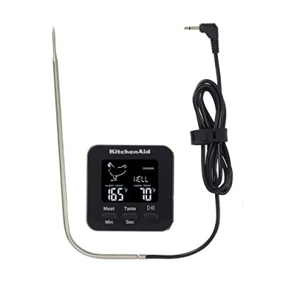 Image of KitchenAid Digital Kitchen Thermometer With Timer and In Oven Probe