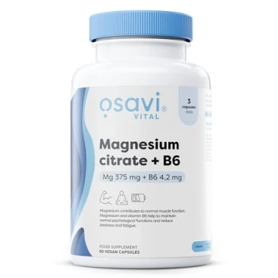 Image of Osavi Magnesium Citrate + B6, 375mg 90 vcaps