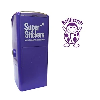 Image of SuperStickers Brilliant Ladybird Pre Inked Stamper Purple, Small